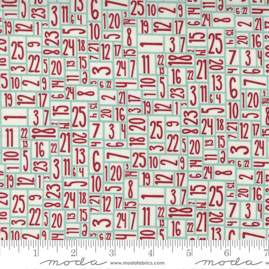 5 YARD CUT Snowkissed Numbers by Sweetwater for Moda 55583 14