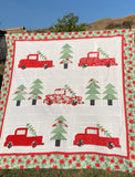 Vintage Christmas Kit - Little Tree Fabric/red trucks (Pattern not included)