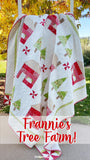 Frannie’s Tree Farm Quilt Kit - (Pattern by Erica Arndt sold separately) Large Floral Outer Border in Cream/Taupe