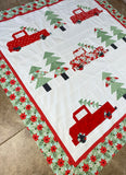 Vintage Christmas Kit - Little Tree Fabric/red trucks (Pattern not included)